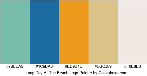 Long Day At The Beach Logo Colors Logo