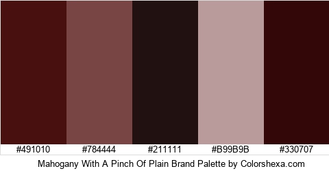 Mahogany With A Pinch Of Plain Brand Colors Logo