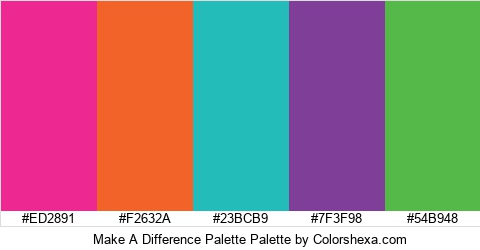 Make A Difference Palette Colors Logo