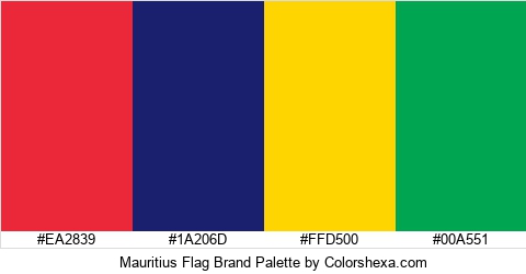 Mauritius Flag Brand Colors Logo