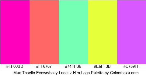 Max Tosello Evewrybosy Locesz Him Logo Colors Logo