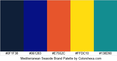Mediterranean Seaside Brand Colors Logo