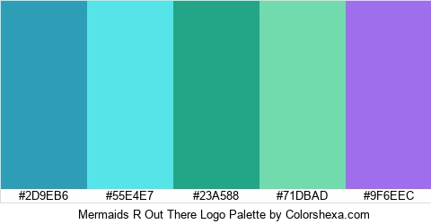 Mermaids R Out There Logo Colors Logo