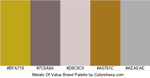 Metals Of Value Brand Colors Logo