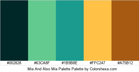 Mia And Also Mia Palette Colors Logo