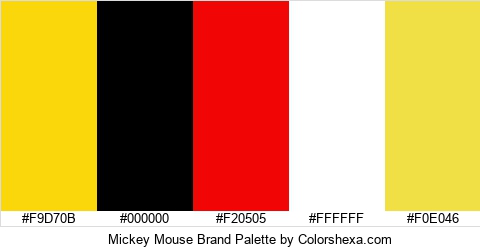 Mickey Mouse Brand Colors Logo