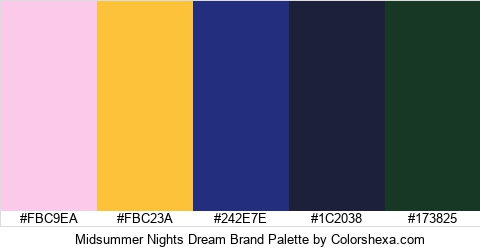 Midsummer Nights Dream Brand Colors Logo