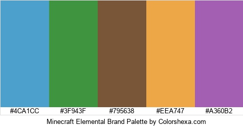 Minecraft Elemental Brand Colors Logo