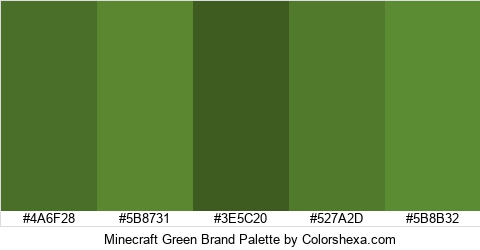 Minecraft Green Brand Colors Logo