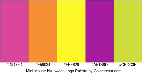 Mini Mouse Halloween Logo Colors Logo