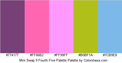 Mini Swap 9 Fourth Five Palette Colors Logo