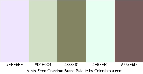 Mints From Grandma Brand Colors Logo