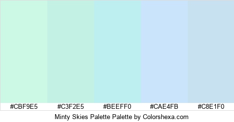 Minty Skies Palette Colors Logo