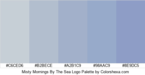 Misty Mornings By The Sea Logo Colors Logo