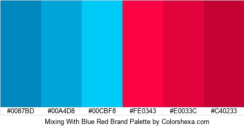 Mixing With Blue Red Brand Colors Logo