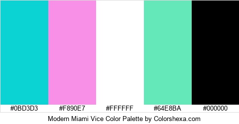 Modern Miami Vice Color Colors Logo