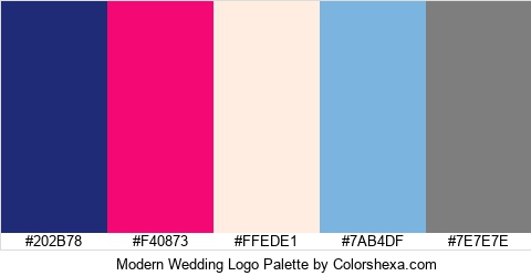 Modern Wedding Logo Colors Logo