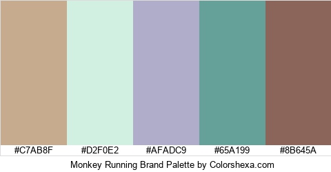 Monkey Running Brand Colors Logo