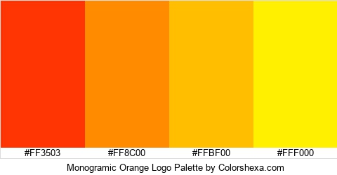 Monogramic Orange Logo Colors Logo