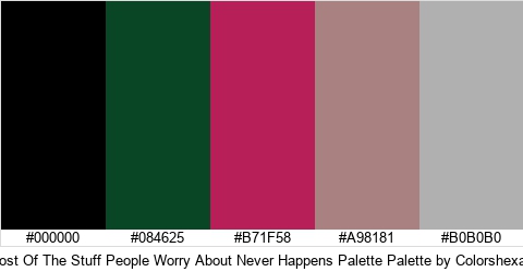 Most Of The Stuff People Worry About Never Happens Palette Colors Logo