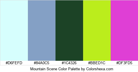 Mountain Scene Color Colors Logo