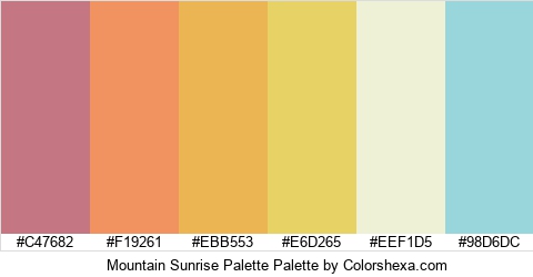 Mountain Sunrise Palette Colors Logo