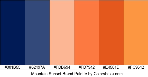 Mountain Sunset Brand Colors Logo