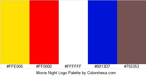 Movie Night Logo Colors Logo