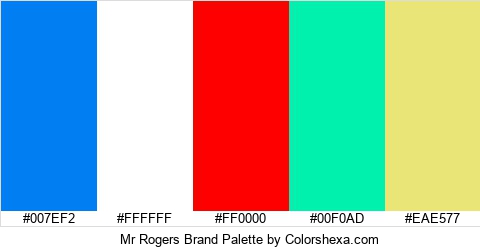 Mr Rogers Brand Colors Logo