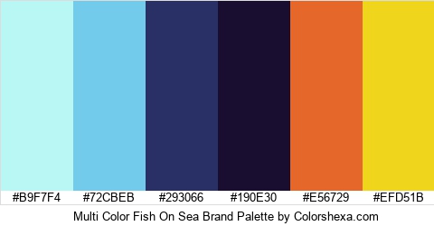 Multi Color Fish On Sea Brand Colors Logo