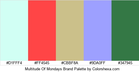 Multitude Of Mondays Brand Colors Logo