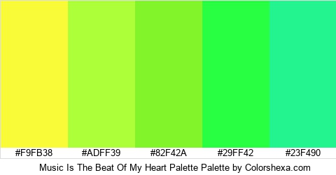 Music Is The Beat Of My Heart Palette Colors Logo