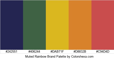 Muted Rainbow Brand Colors Logo