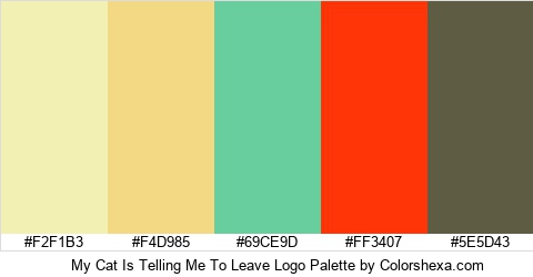 My Cat Is Telling Me To Leave Logo Colors Logo