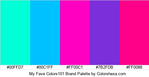 My Fave Colors101 Brand Colors Logo