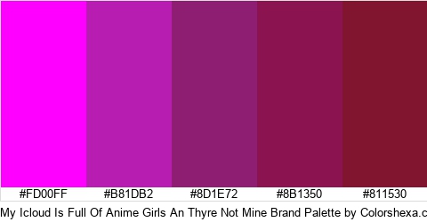 My Icloud Is Full Of Anime Girls An Thyre Not Mine Brand Colors Logo