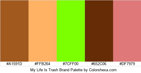 My Life Is Trash Brand Colors Logo