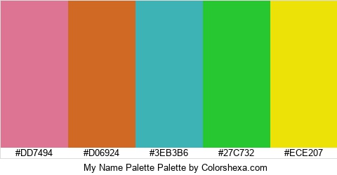 My Name Palette Colors Logo
