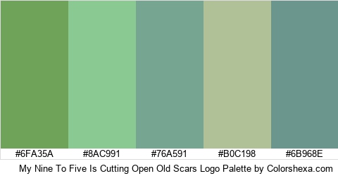 My Nine To Five Is Cutting Open Old Scars Logo Colors Logo
