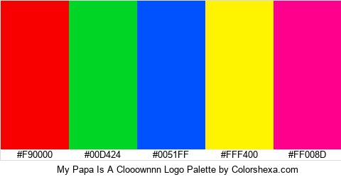 My Papa Is A Clooownnn Logo Colors Logo