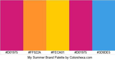 My Summer Brand Colors Logo