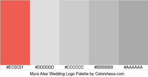 Myra Alex Wedding Logo Colors Logo