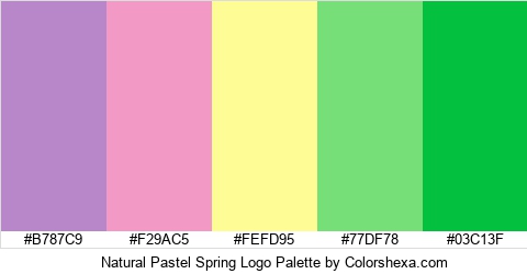 Natural Pastel Spring Logo Colors Logo
