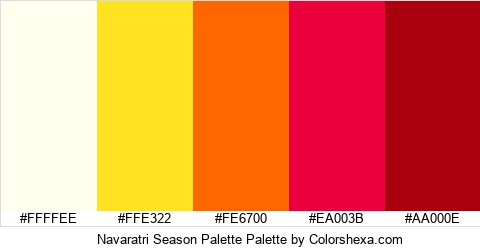 Navaratri Season Palette Colors Logo