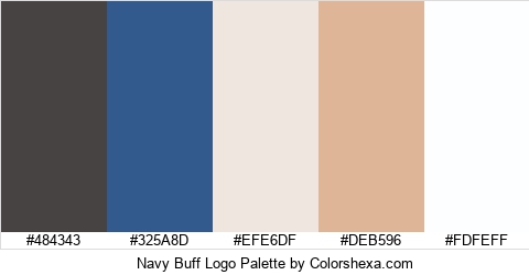 Navy Buff Logo Colors Logo