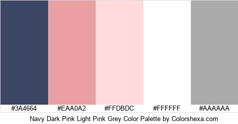 Navy Dark Pink Light Pink Grey Color Colors Logo