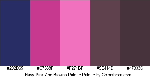 Navy Pink And Browns Palette Colors Logo