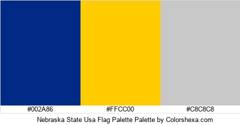 Nebraska State Usa Flag Palette Colors Logo