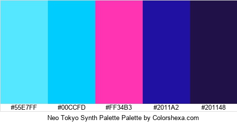 Neo Tokyo Synth Palette Colors Logo