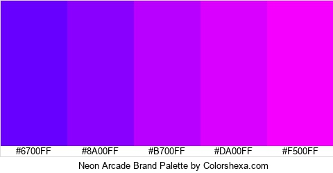 Neon Arcade Brand Colors Logo